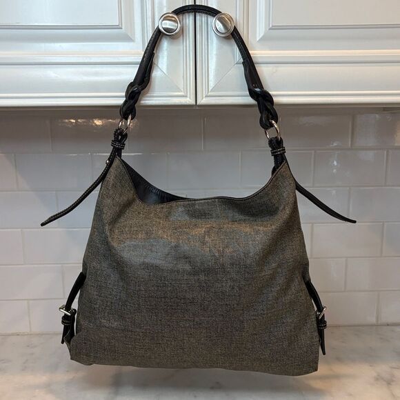 Dooney & Bourke Coated Canvas Denim X-Large HoboShoulder Bag - Picture 4 of 16